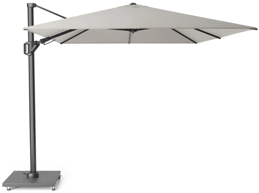 Zweefparasol  3.5x2.6m T2 premium (incl. voet en hoes) Grijs-antraciet Platinum Challenger