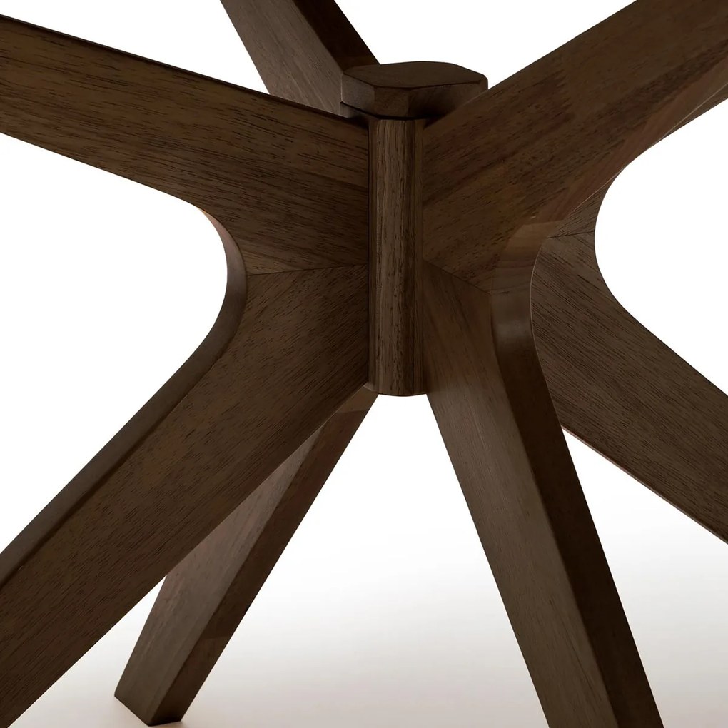 Kave Home Naanim Ovale Eettafel Walnootfineer 180 X 110 Cm - 180 X 110cm.
