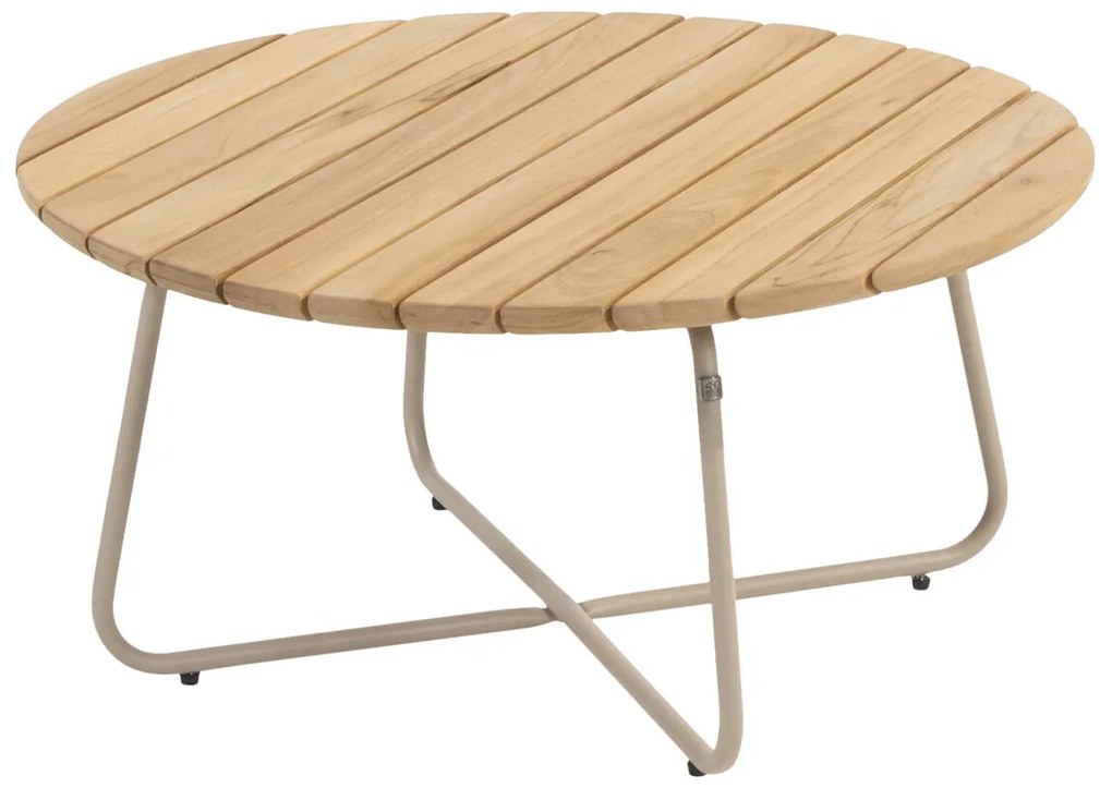 4 Seasons Outdoor Verdi loungetafel Ø73 x 35 cm - teak - latte