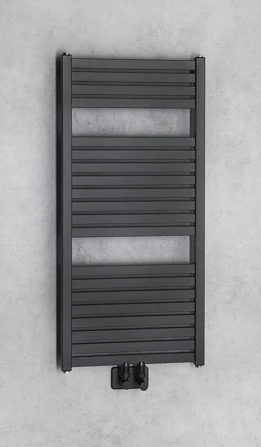 Sapho Tondi radiator zwart mat 45x97cm 415W