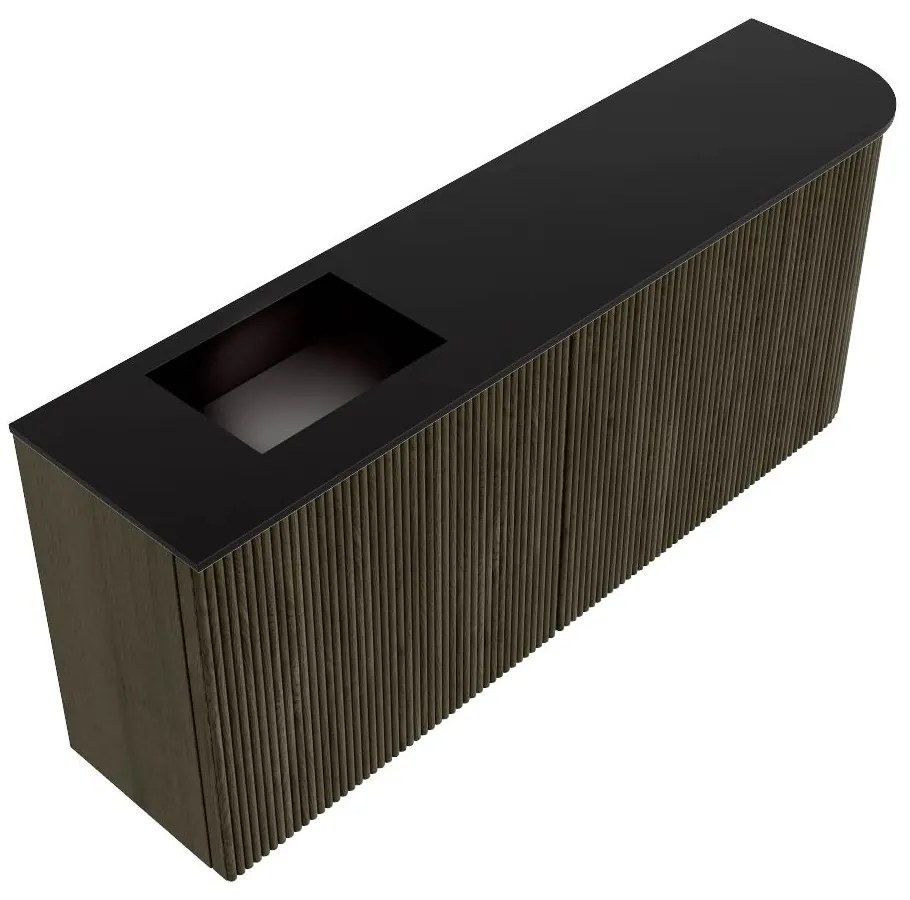 Mondiaz Joya 100cm toiletmeubel ronding rechts shadow met wastafel faye links zonder kraangat urban