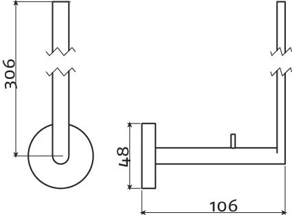 Clou Flat reserverolhouder zwart mat