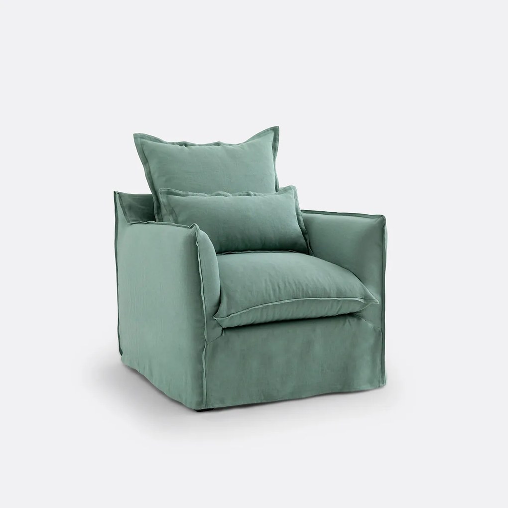 Fauteuilhoes in linnen Odna