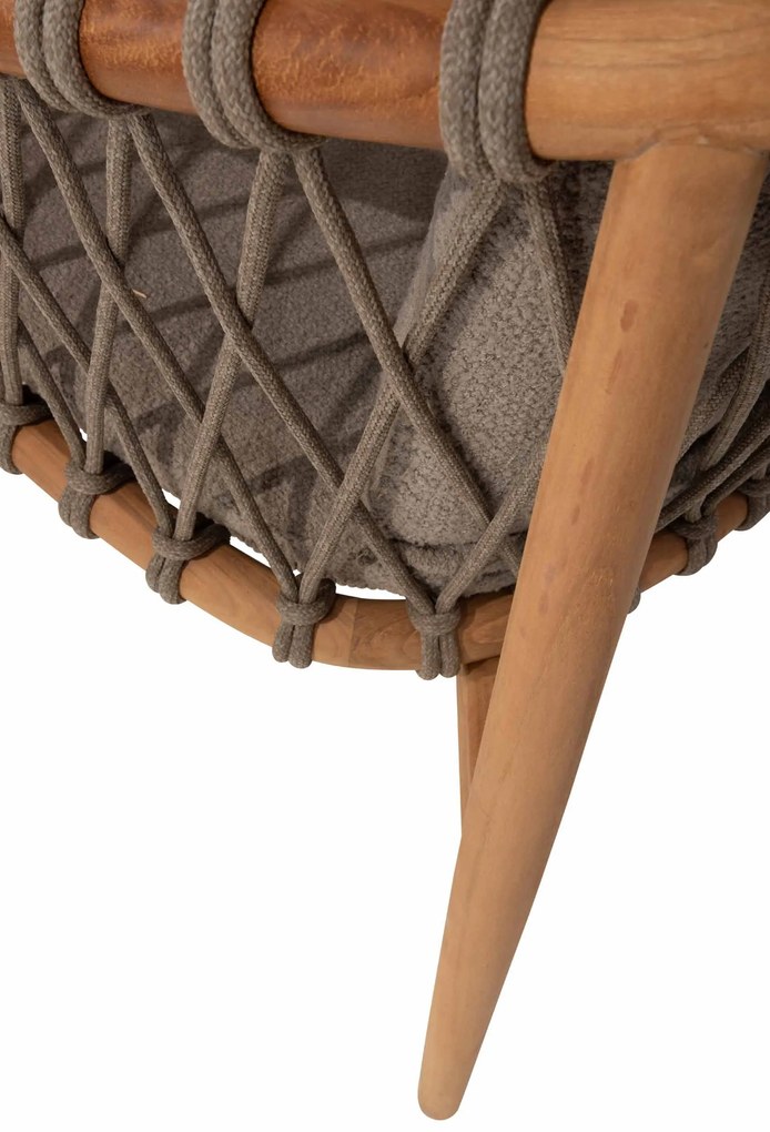 4 Seasons Outdoor Nora tuinstoel naturel teak SALE Showroommodel Tuinstoel   beige weerbestendig