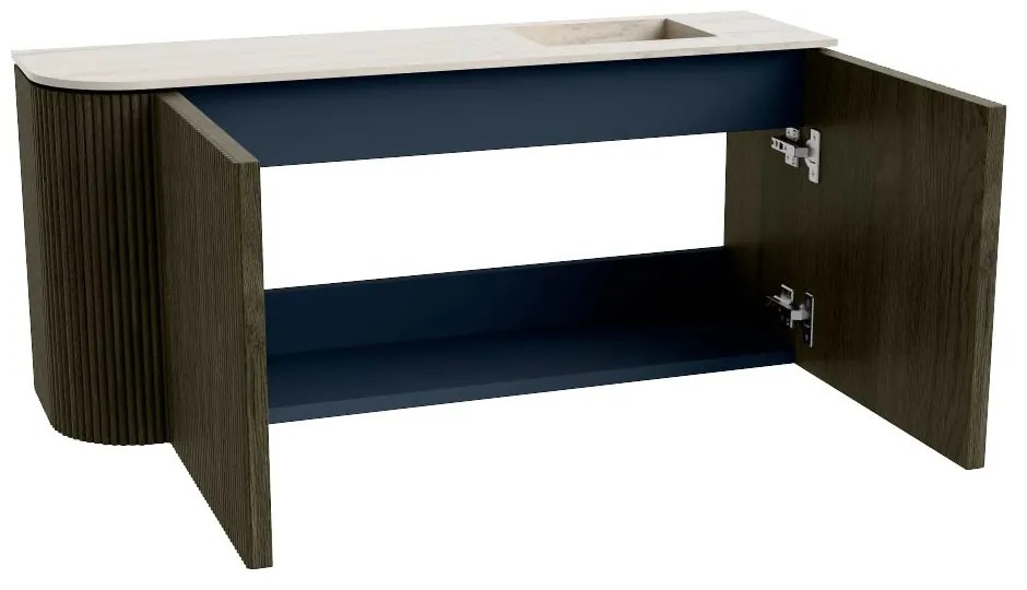 Mondiaz Joya DLux 90cm toiletmeubel ronding links shadow met wastafel faye rechts zonder kraangat meli