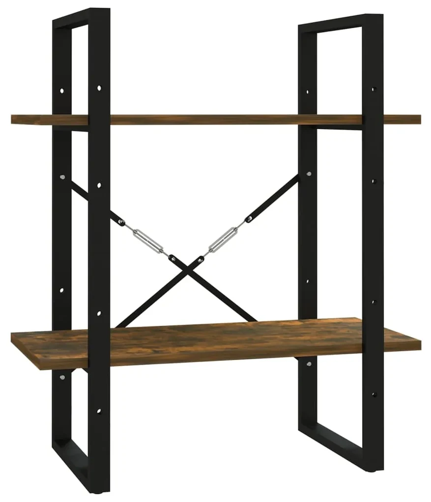 vidaXL Boekenkast 60x30x70 cm bewerkt hout gerookt eikenkleurig