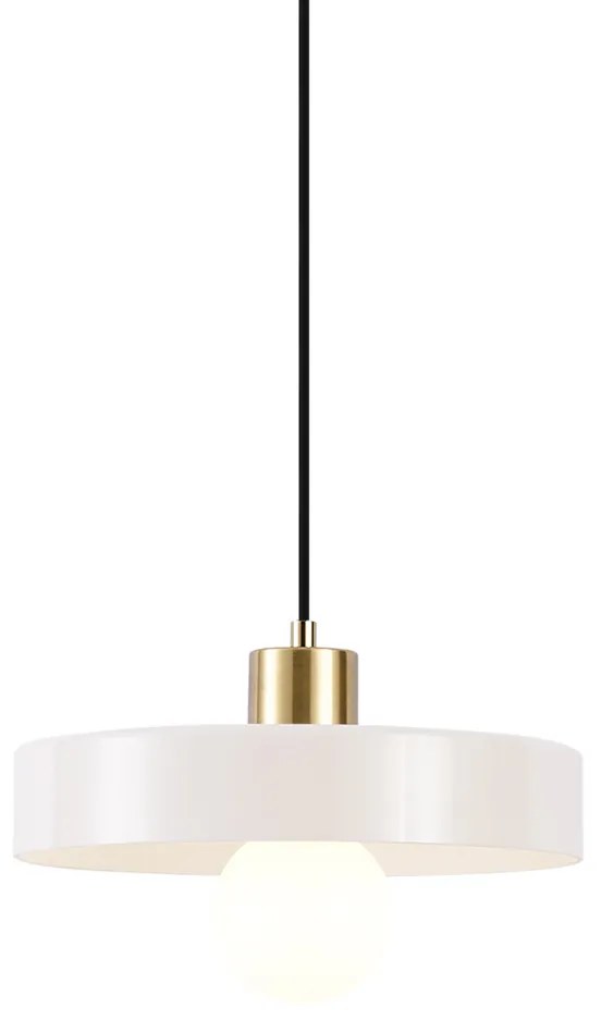 Retro hanglamp goud met beige glas - Jina