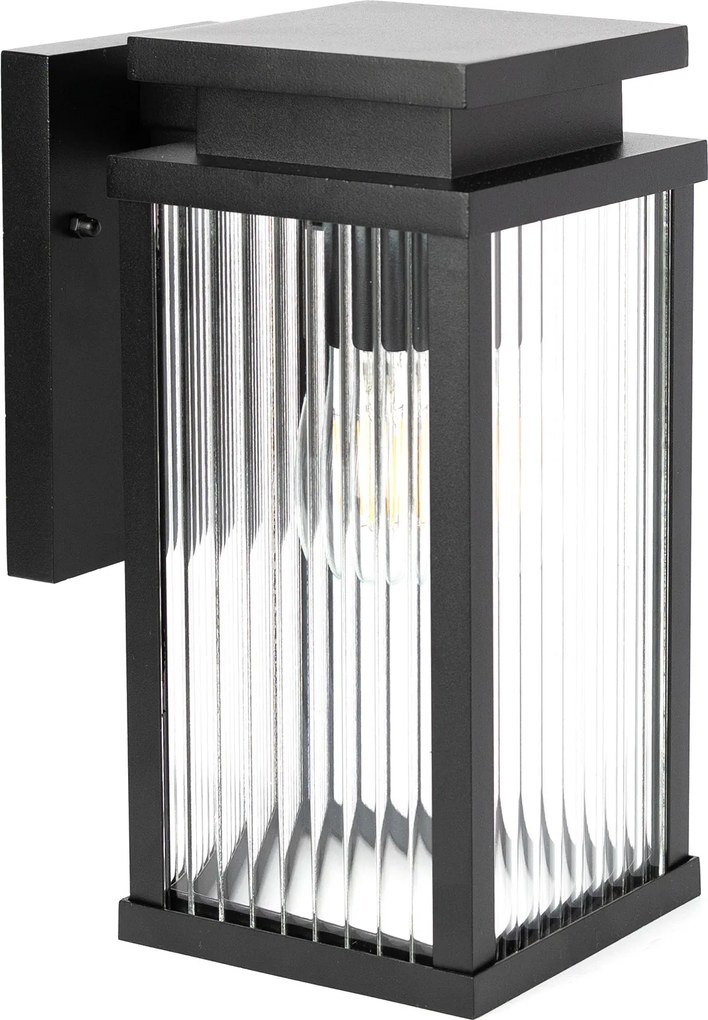 Ripley Muurlamp Zwart Large met Lichtsensor LED