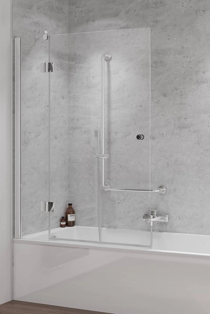 HSK Aperto Badwand 2-delig 114x150 cm Helder Glas/Chroom