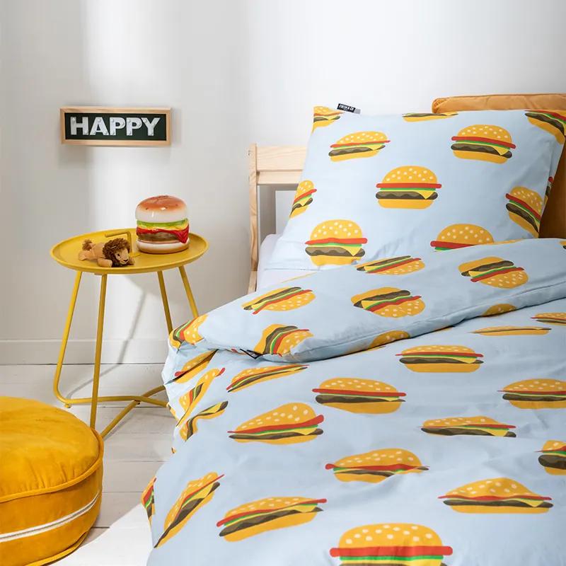 Fresh&amp;Co  Kids Dekbedovertrek Burgers 140 x 200 cm - Kinderovertrek Dekbedovertrek