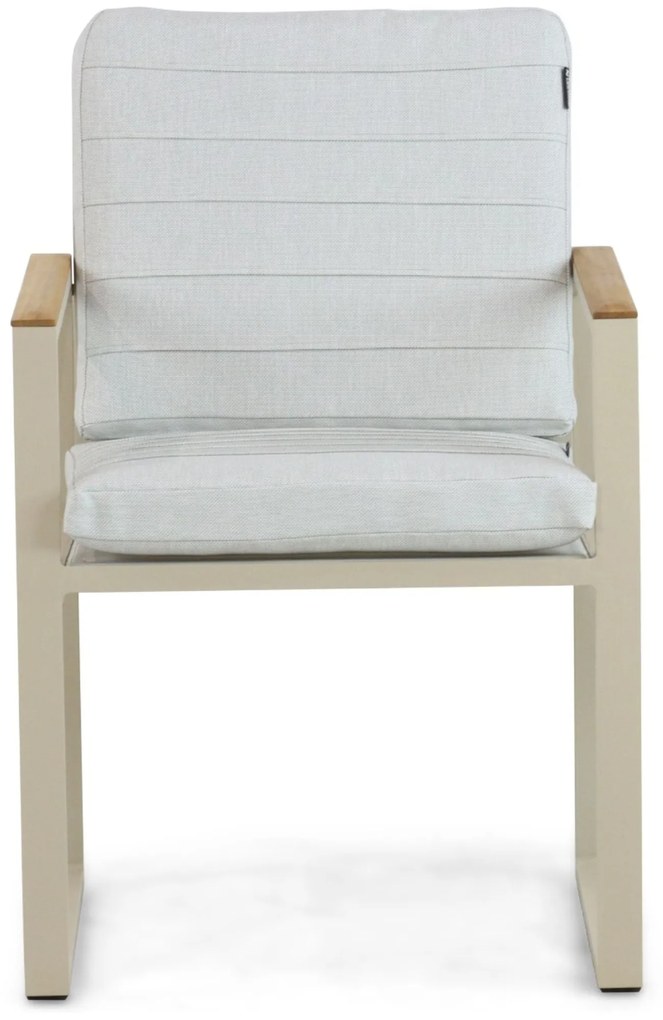 Tuinstoel Aluminium/Teak Taupe-naturel-bruin Lifestyle Garden Furniture Faro
