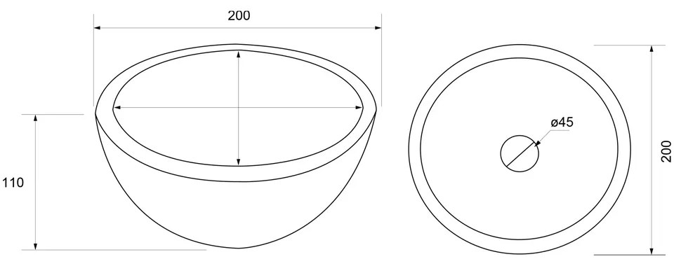 Differnz Boomer waskom dia 20x11cm marmer