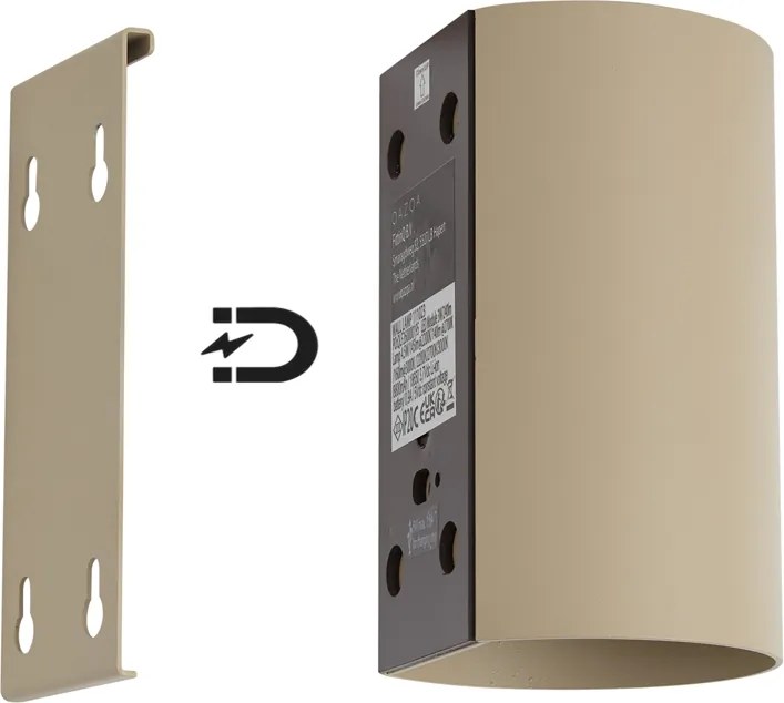 Moderne wandlamp taupe incl. LED 3-staps dimbaar en oplaadbaar - Sabbir