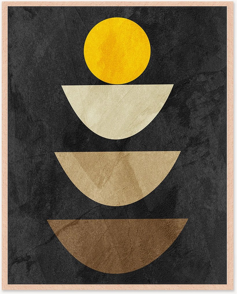 Ingelijste digitale print Organic Shapes