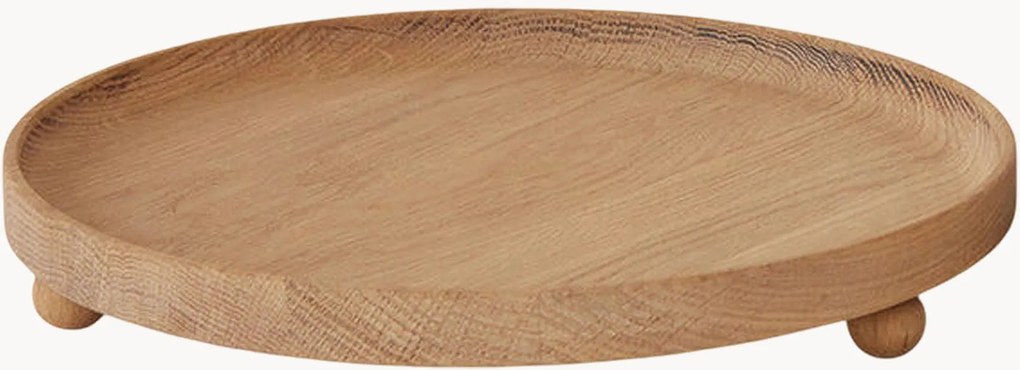 Rond dienblad Inka van eikenhout