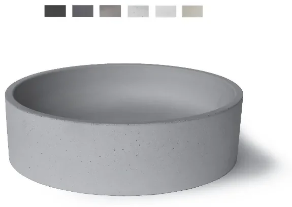 Urbi et Orbi Circum opbouw wastafel 39x12cm lichtgrijs