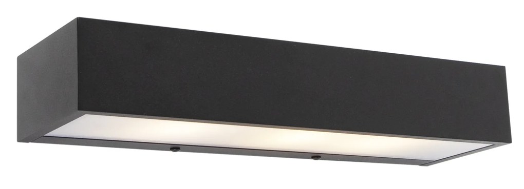 Design langwerpige wandlamp zwart 35 cm - Houx