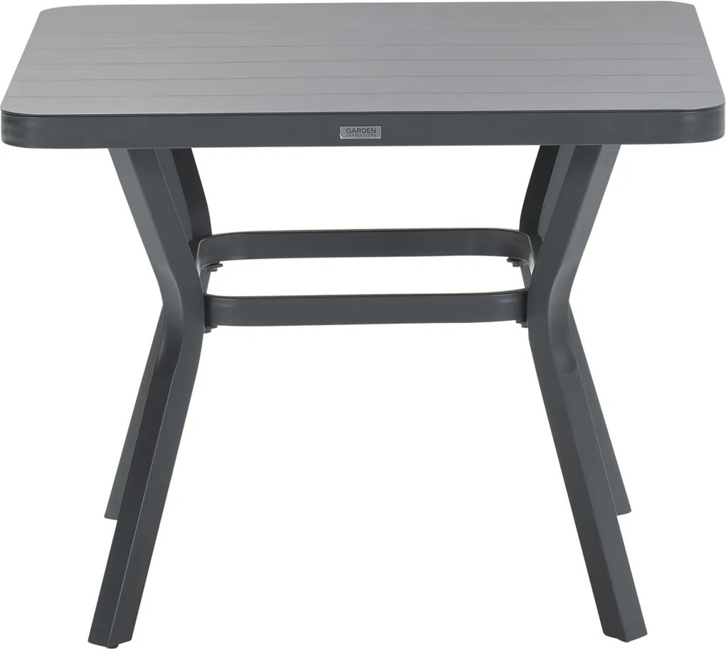 Garden Impressions Ross tuinset 5-delig zwart - Mina tuintafel 90x90 cm