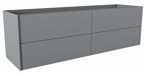 Mondiaz TENCE wastafelonderkast - 160x45x50cm - 4 lades - uitsparing links - push to open - softclose - Plata M37129Plata