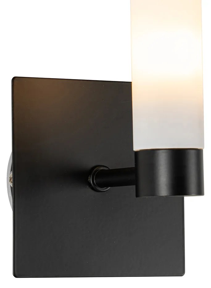 Moderne badkamer wandlamp zwart IP44 - Bath Modern G9 IP44 vierkant Lamp