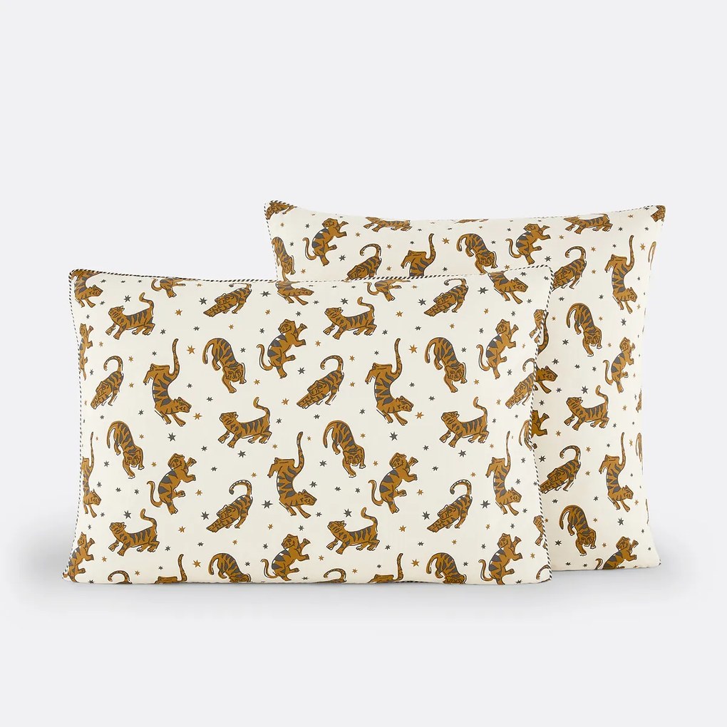 Kussensloop 30% recycled katoen, Tigris