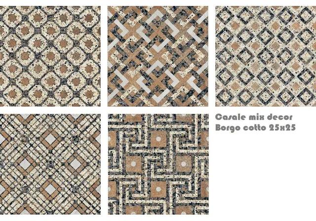 Paul & Co Ceramiche Terrazzo vloertegel - 25x25cm - 14mm - Vierkant - Casale Borgo cotto mat SW07310366-5