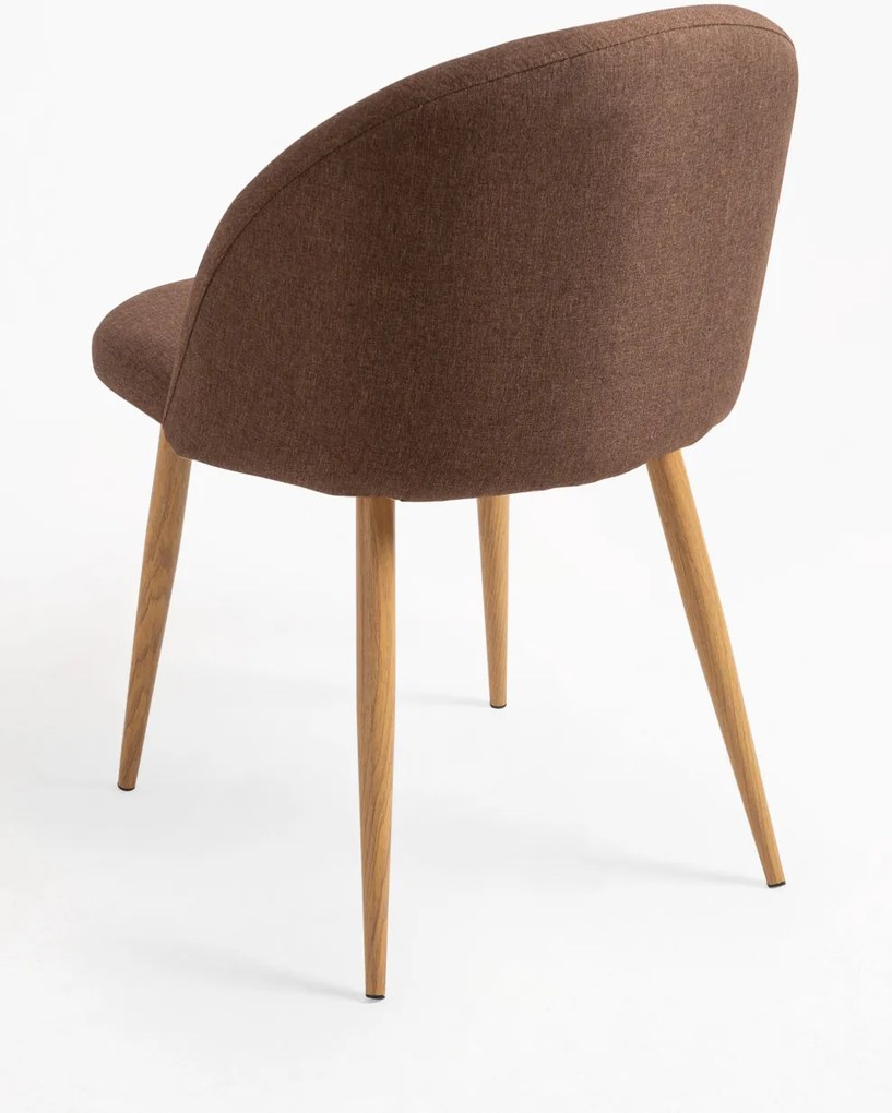 Set 4 Vint Stoffen Stoelen