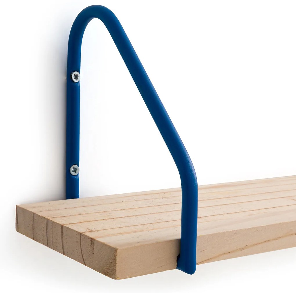 Wandplank in grenen en ijzer metaal L50 cm, Vinto