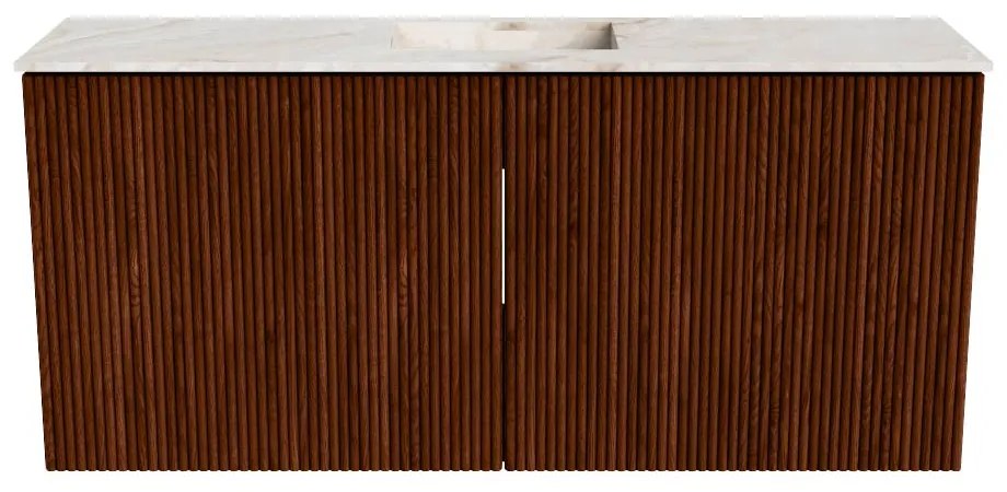 Mondiaz Joya DLux 90cm toiletmeubel ruby met wastafel faye midden zonder kraangat frappe