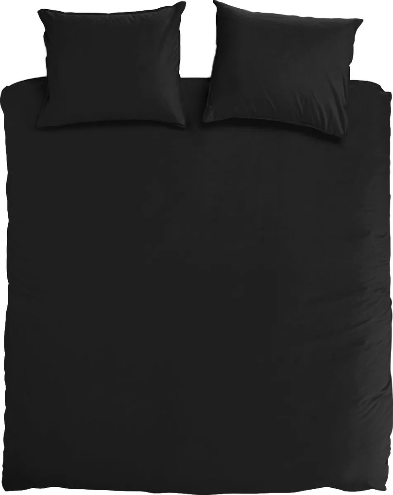 Dekbedovertrek Percal– 100% percal katoen – 240×200/220 – zwart