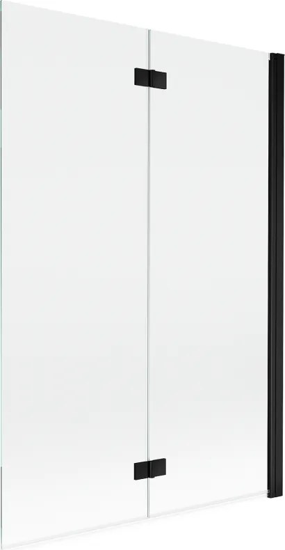 Mexen Mist douchewand 2-delig rechts 120 x 150 cm, transparant, zwart - 8A9-120-002-70-00-P