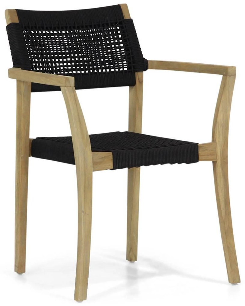 Tuinset 4 personen 90 cm Rope Zwart Lifestyle Garden Furniture Dallas/Weston