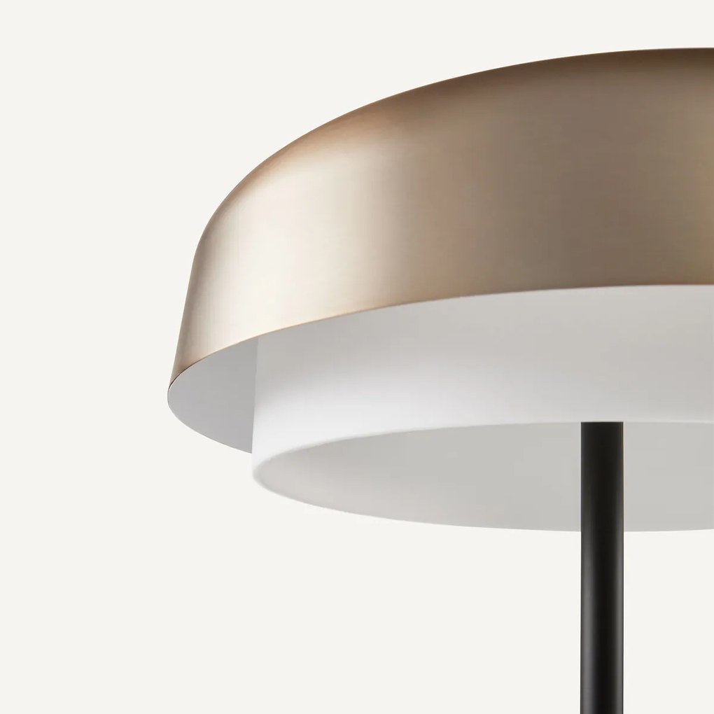 Rechte lamp in metaal en marmer, Clepsos