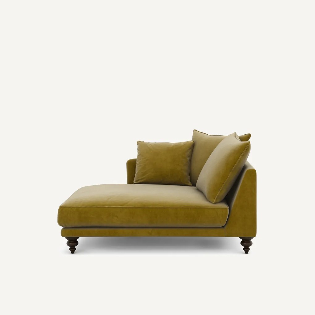 Longchair in fluweel, Lazare