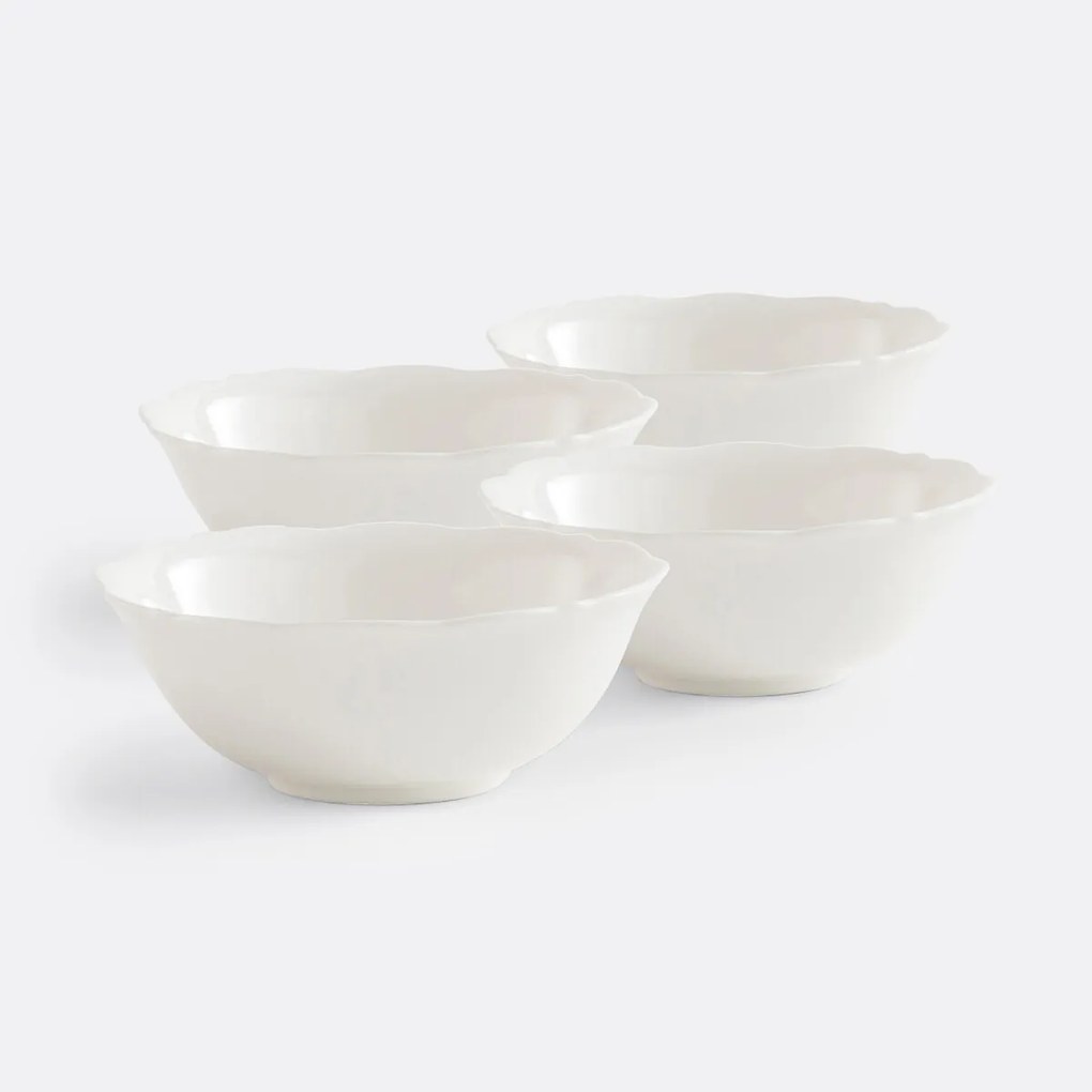 Set van 4 porseleinen kommen, Hirène