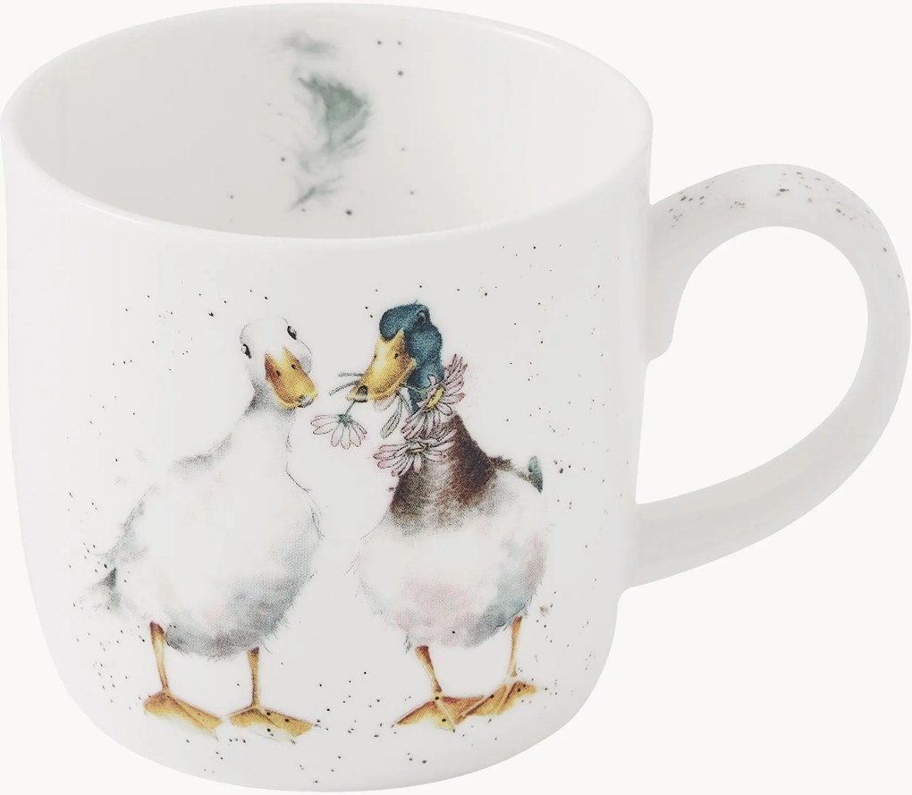 Set van 6 Fine-Bone-China koffiekopjes Duck Love