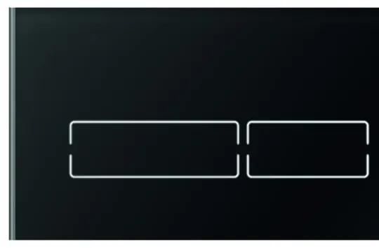Tece TeceLux Mini bedieningsplaat elektronische spoeler Touchbediening glas zwart 220 x 150 x 8 mm 9.240.961