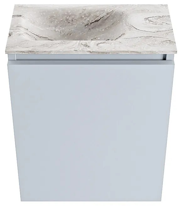 Mondiaz Ture DLux toiletmeubel 40cm clay met wastafel glace links met kraangat