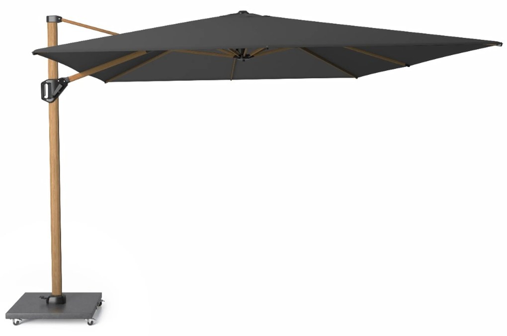 Platinum Challenger zweefparasol 4x3m T1 premium (excl. voet) faded black