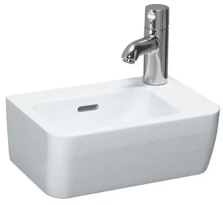 Laufen Pro A fontein 36x25x16.5cm 1 kraangat rechts met overloop keramiek wit h8169550001061