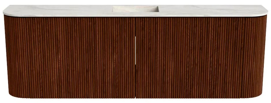 Mondiaz Joya DLux 125cm toiletmeubel ronding links/rechts ruby met wastafel faye midden zonder kraangat ostra