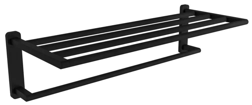 Eastbrook Asti messing handdoekenrek zwart mat