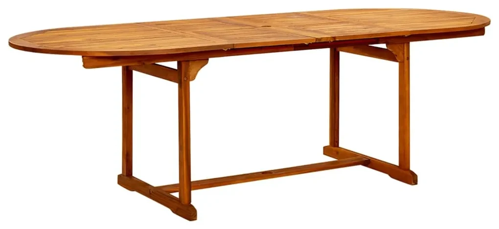 vidaXL Tuintafel (160-240)x100x75 cm massief acaciahout