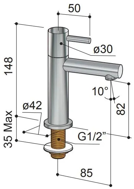 Hotbath Cobber Fonteinkraan Verouderd IJzer E001