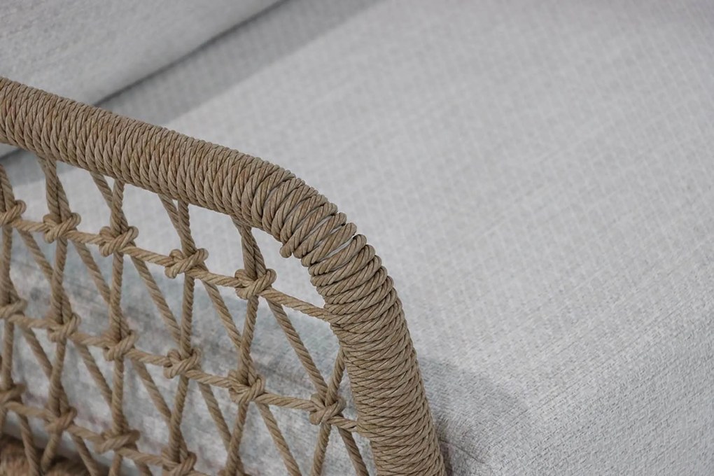 Stoel en Bank Loungeset 5 personen Wicker/Aluminium/Aluminium/wicker Taupe Coco Bali
