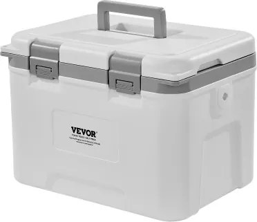 VEVOR draagbare koelbox (21 qt) met ijsopslag en stevige handgrepen en banden, geïsoleerde draagbare koelbox van stevig materiaal, geschikt voor familiepicknicks en korte trips