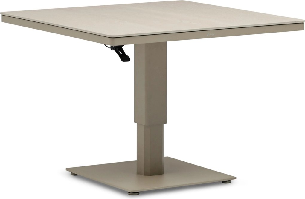 Tuintafel vierkant 90 x 90 cm Zand/Beige Tivano in hoogte verstelbare