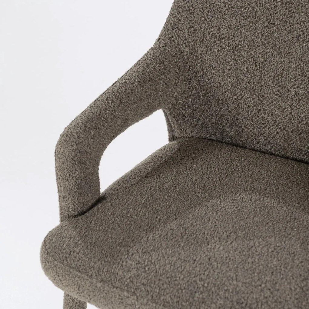 By-Boo Fika Scandinavische Eetkamerstoel Met Armleuning Bruin