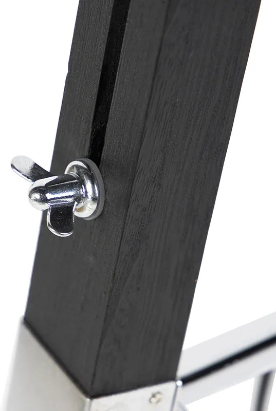 Vloerlamp Tripod zwart met kap 45cm linnen donker grijs