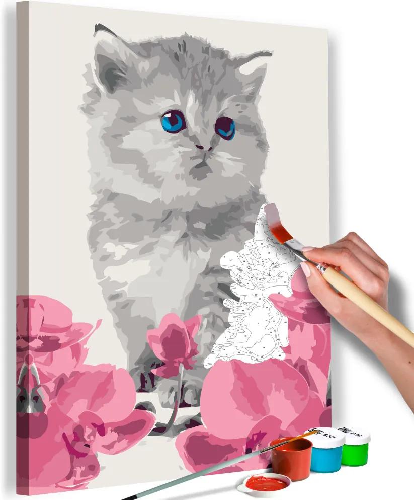 Doe-het-zelf op canvas schilderen - Kitten 40x60